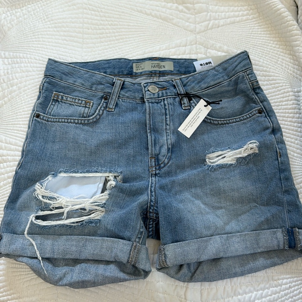 Topshop Moto Hayden Size 6 Low Rise Boyfriend Short
